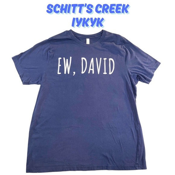 Source Unknown Navy Blue 'Ew, David' T-Shirt - Picture 1 of 4